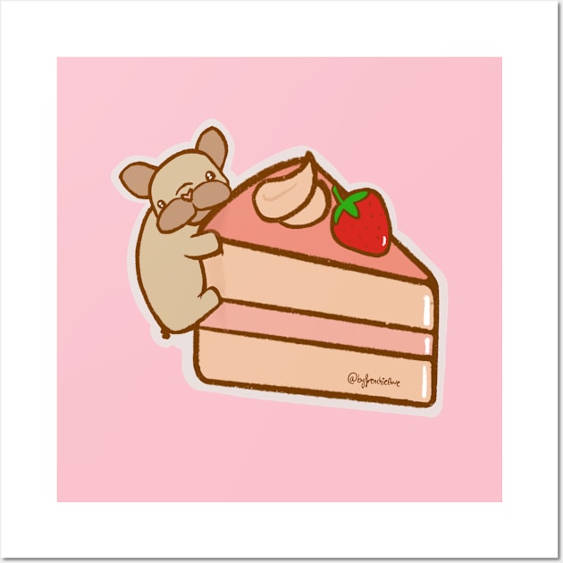 Frenchie Cake Wall Art by frenchielove